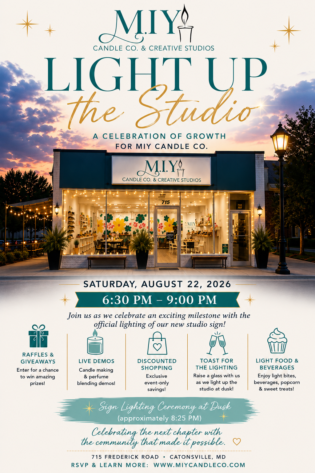 LIGHT UP THE STUDIO CELEBRATION! (FREE ADMISSION)