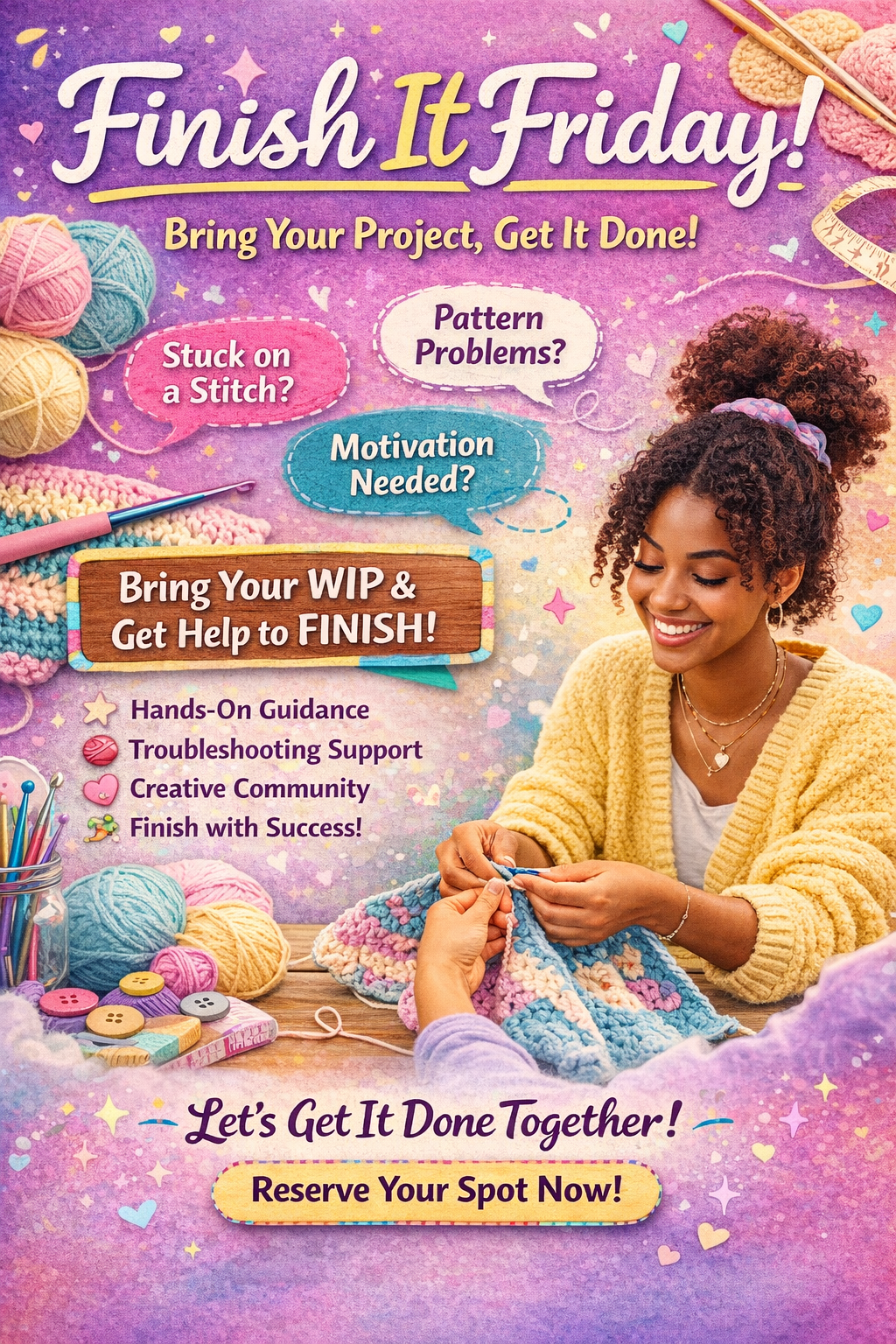Crochet "Finish It Friday Class"