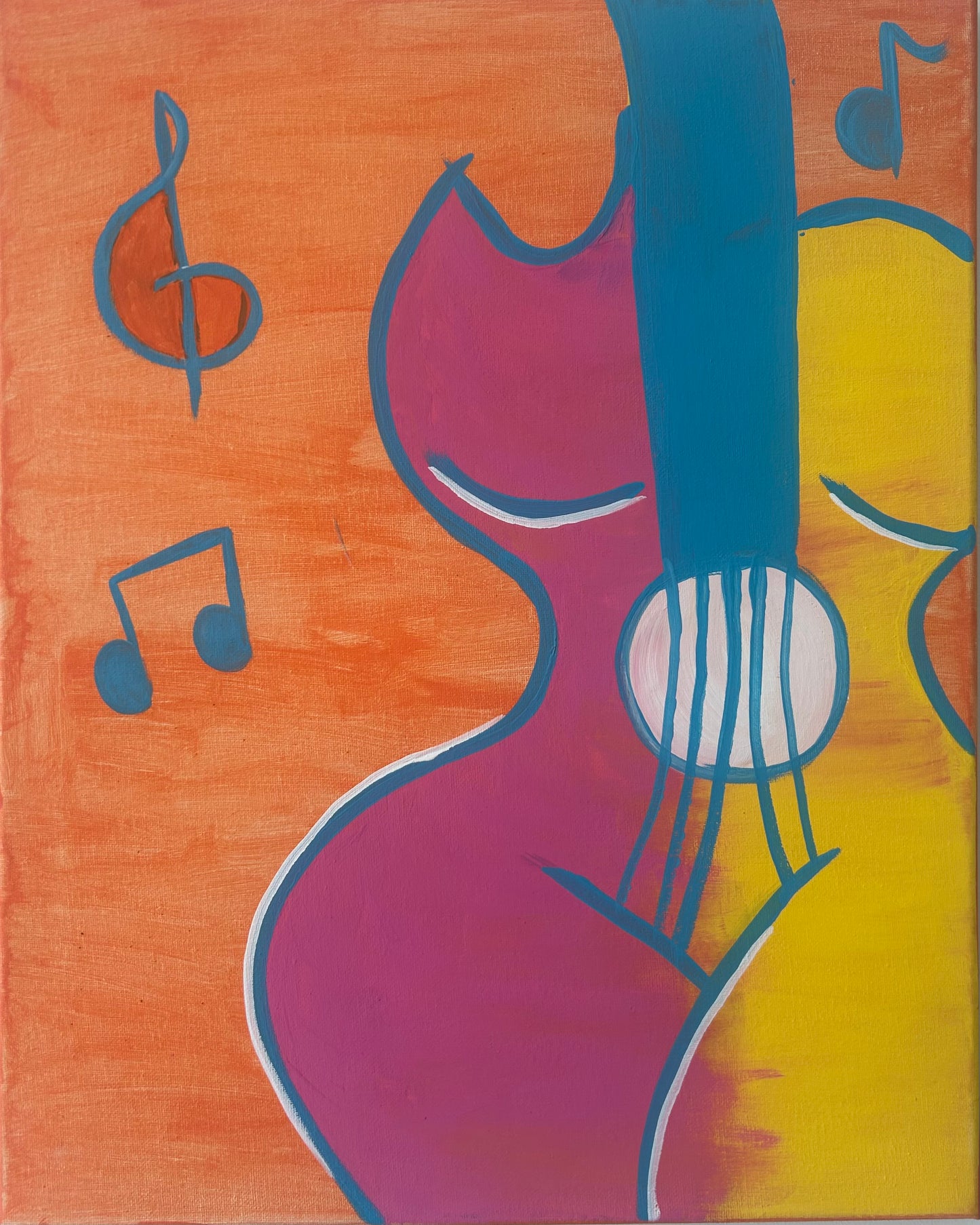 Paint N' Sip "Curvy Guitar"