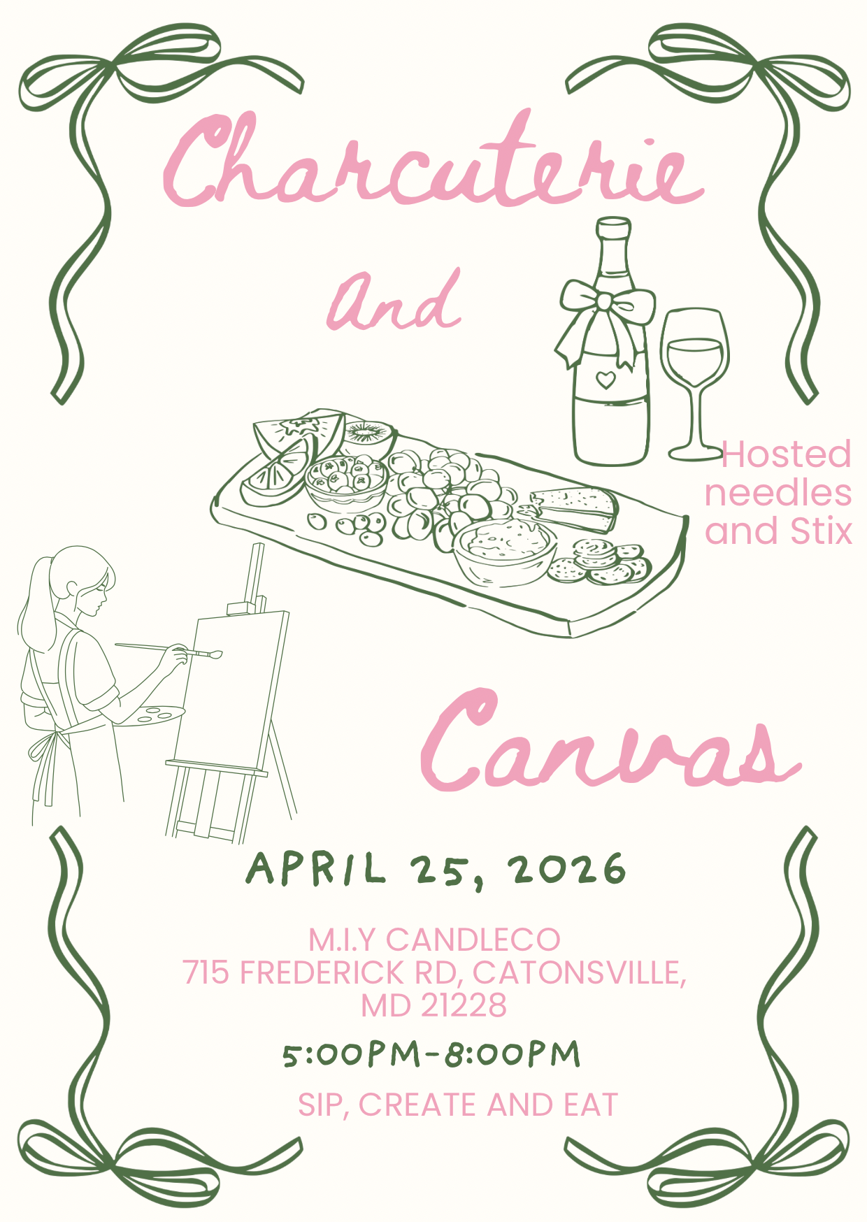 Charcuterie & Canvas: A Yarn Art Experience (21+ Event)