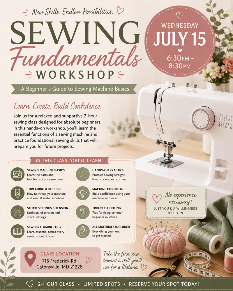 Sewing Fundamentals Workshop