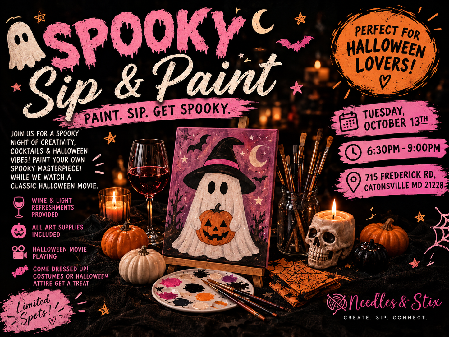 👻 Spooky Sip & Paint 🎃